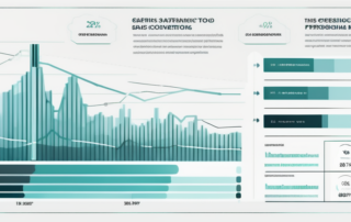 Infografik mit Werkzeugen fuer Datenanalyse und Optimierung zur Steigerung der Website-Konversionsraten, inklusive Grafiken, Diagrammen und Leistungskennzahlen.