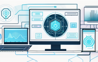 Moderne Geraete zeigen Software-Schnittstellen fuer fortschrittliche KI-Werkzeuge zur Texttransformation, Fokus auf Technologie und Innovation.