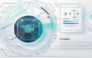 Bild zeigt fortschrittliche KI-Technologien zur Texttransformation mit einer modernen Oberflaeche und interaktiven Datenvisualisierungen zur Demonstration der Leistungsfähigkeit und Praezision von KI in der Inhaltsstrategie.