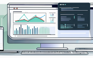 Moderner Computer-Arbeitsplatz mit Suchergebnisseite, die Analyse- und SEO-Tools zeigt, um die Bedeutung von effektiver Suchmaschinenoptimierung zu veranschaulichen.