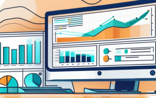 Nahaufnahme eines Computerbildschirms mit einer Website-Analyse-Dashboard, zeigt wichtige Metriken und SEO-Tools zur Verbesserung der Website-Sichtbarkeit und Leistung.