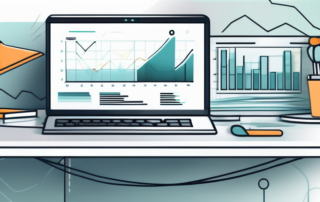 moderner Arbeitsplatz mit Computer der Analysen zeigt, SEO-Tools und strategische Inhaltsplanung betont