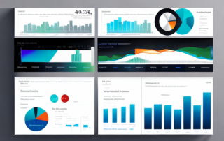 Digitales Dashboard mit Grafiken und Analysen, Darstellung erfolgreicher Keyword-Planungsstrategien.