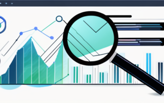 Lupe betont Suchleiste auf digitalem Geraet, SEO Beratung fuer bessere Geschaeftssichtbarkeit, aufwaertsgerichtete Diagramme fuer Wachstum und Erfolg.