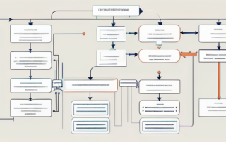 ordnung flowchart mit verknuepften knoten und pfeilen auf hellem hintergrund zeigt systematische erstellung eines strukturierten sitemaps